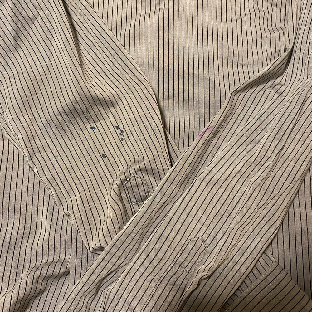 Express Striped Extra Slim Long Sleeve Shirt XS - Picture 12 of 12